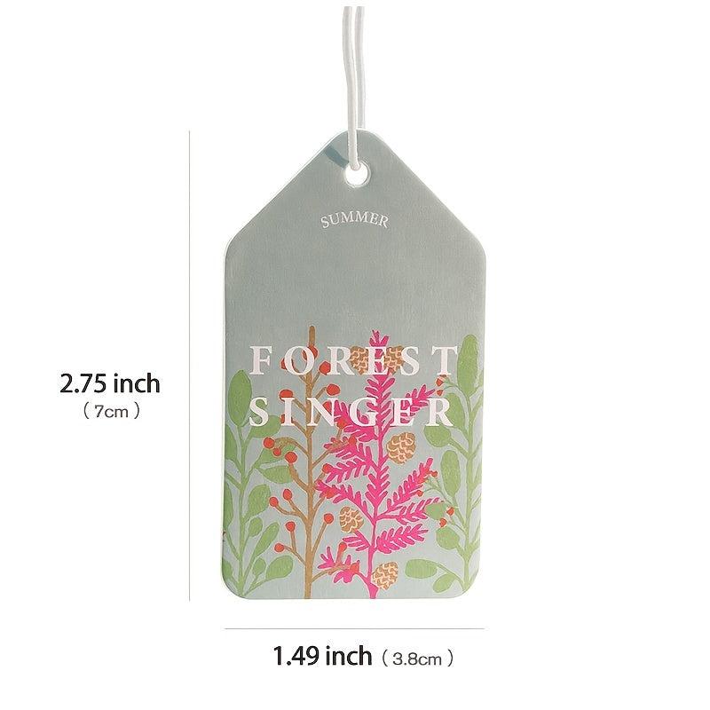 4pcs Car Air Freshener Hanging Scent Card Decoration