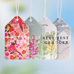 4pcs Car Air Freshener Hanging Scent Card Decoration