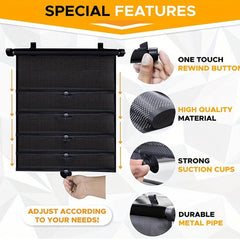 Retractable Car Roller Sunshade for Kids Baby UV Protection