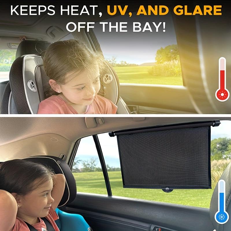 Retractable Car Roller Sunshade for Kids Baby UV Protection