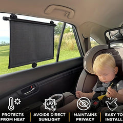 Retractable Car Roller Sunshade for Kids Baby UV Protection