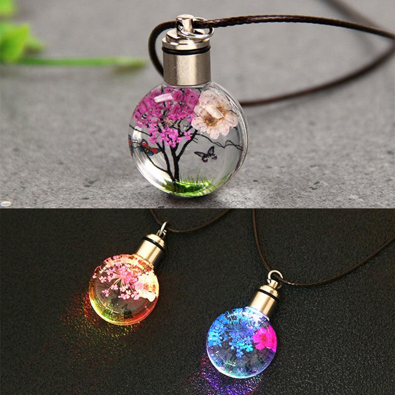 Elegant Butterfly Glass Ball Car Pendant