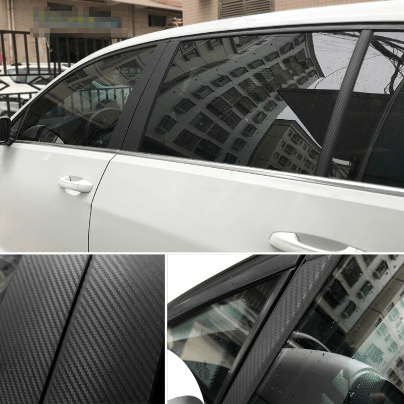 2pcs 30x127cm Waterproof 3D Carbon Fiber Vinyl Wrapping Film Car Sticker