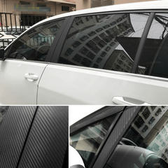 2pcs 30x127cm Waterproof 3D Carbon Fiber Vinyl Wrapping Film Car Sticker