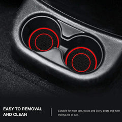 2pcs Auto Non Slip Cup Holder Coasters, Universal Anti Dust Mats