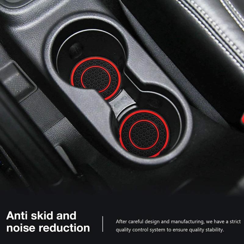 2pcs Auto Non Slip Cup Holder Coasters, Universal Anti Dust Mats