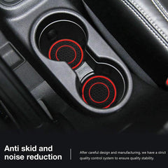 2pcs Auto Non Slip Cup Holder Coasters, Universal Anti Dust Mats