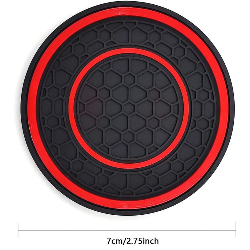 2pcs Auto Non Slip Cup Holder Coasters, Universal Anti Dust Mats