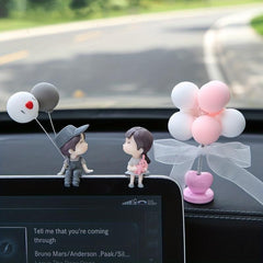 Car Interior Couple Doll Balloon Ornament