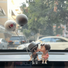 Car Interior Couple Doll Balloon Ornament