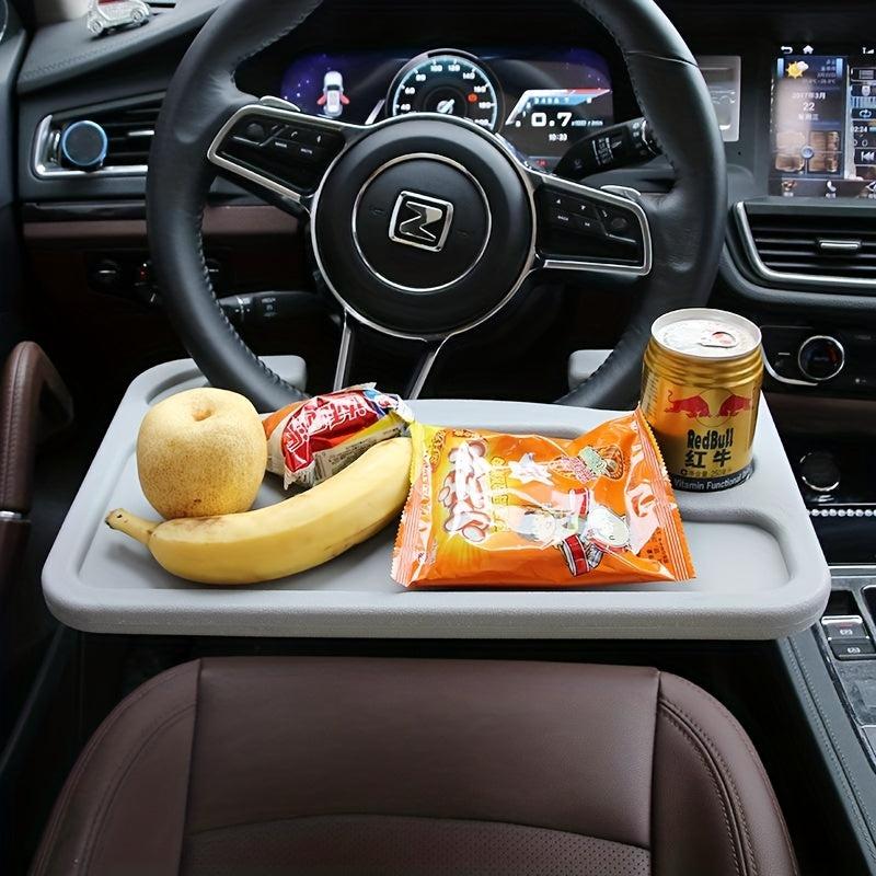 Car Steering Wheel Desk Laptop Tray with Pen Holder and Drink Holder