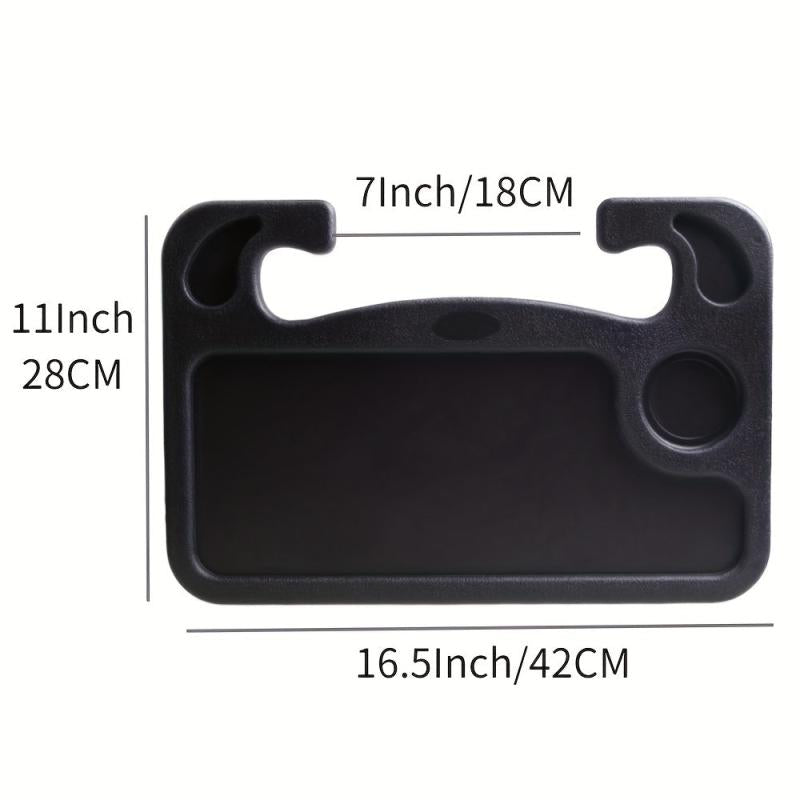 Car Steering Wheel Desk Laptop Tray with Pen Holder and Drink Holder