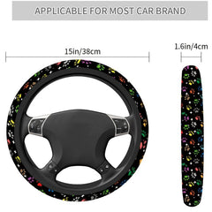 Star Dog Paw Print Steering Wheel Cover