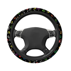 Star Dog Paw Print Steering Wheel Cover