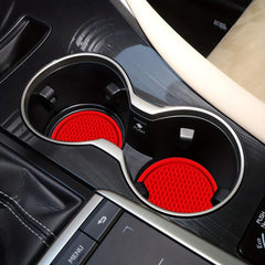 Car Cup Coaster Non Slip Cup Holders Red