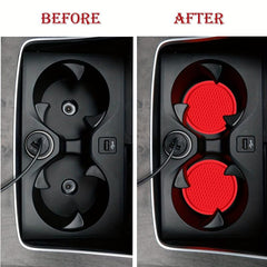 Car Cup Coaster Non Slip Cup Holders Red