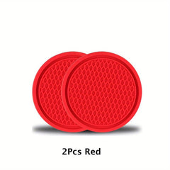 Car Cup Coaster Non Slip Cup Holders Red