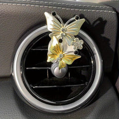 Butterfly Car Air Freshener Diamond Aromatherapy Clip