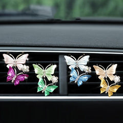 Butterfly Car Air Freshener Diamond Aromatherapy Clip