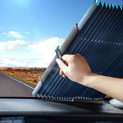 Car Sunscreen Heat Insulation Sunshade Automatic Retractable Front Sunshade