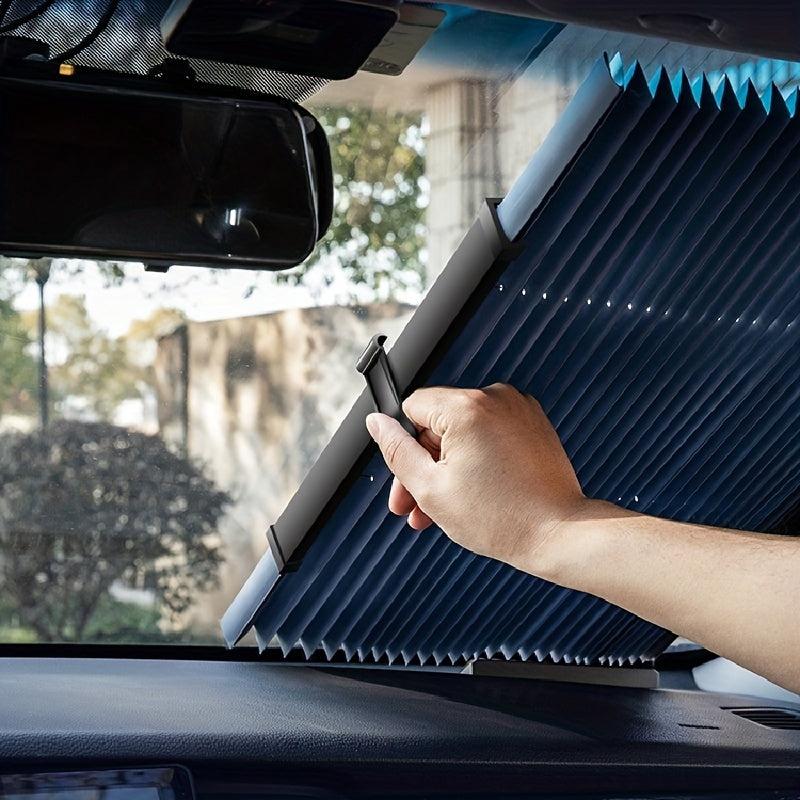Car Sunscreen Heat Insulation Sunshade Automatic Retractable Front Sunshade