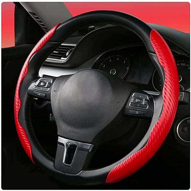 Enhance Car Look With Anti Slip Carbon Steering Wheel Cover