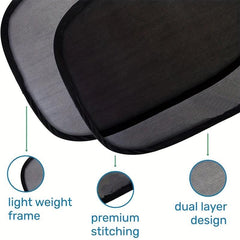 4pcs Baby Car Window Shades - Sun Protection for Child