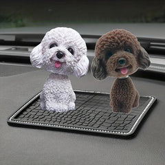 Shaking Head Dog Ornament Non Slip Mat Nodding Decoration Gift Car Interior