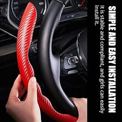 Carbon Fiber Leather Steering Wheel Cover