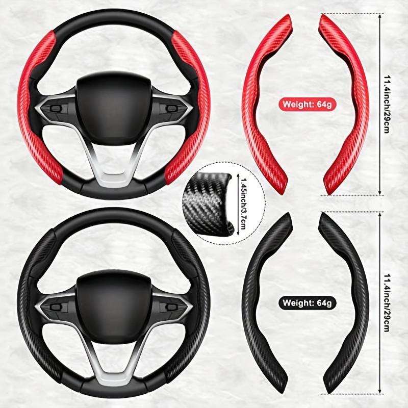 Carbon Fiber Leather Steering Wheel Cover