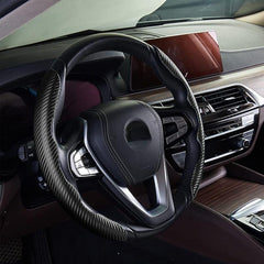 Carbon Fiber Leather Steering Wheel Cover