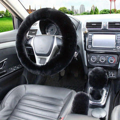 Fuzzy Steering Wheel Cover Set for Winter