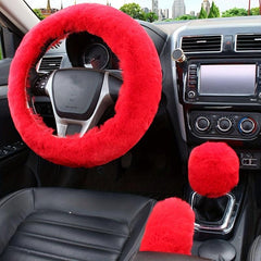 Fuzzy Steering Wheel Cover Set for Winter