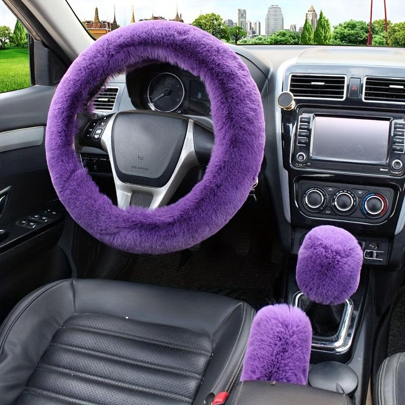 Fuzzy Steering Wheel Cover Set for Winter