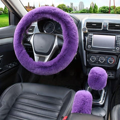 Fuzzy Steering Wheel Cover Set for Winter