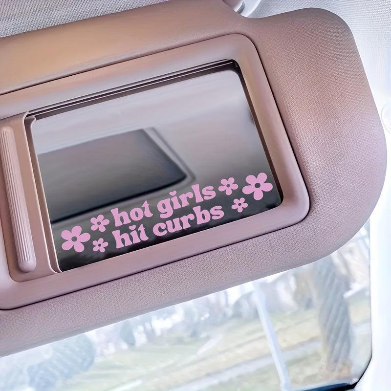 2pcs Small Stars Car Stickers Interior Rear View Mirror Creative Vinyl Decals