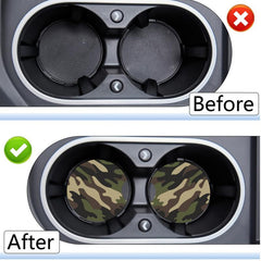 Stylish Camouflage Green Car Coasters