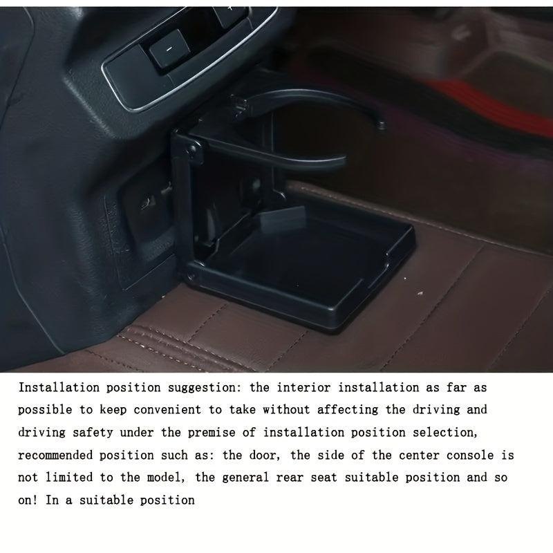 Car Mounted Folding Teacup Holder Beverage Rack for Large Saloon Cars