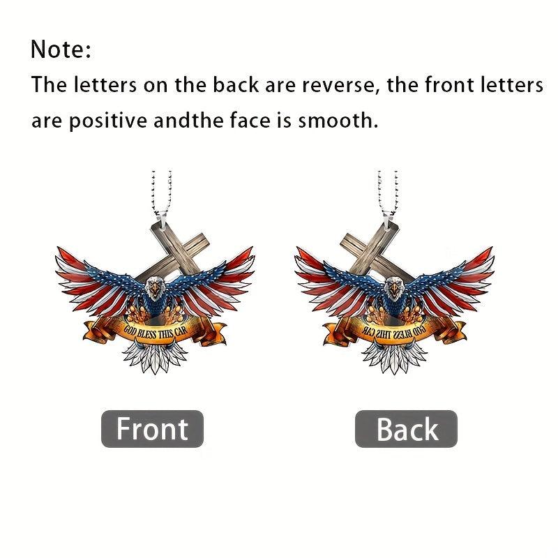 Eagle Acrylic Pendant Car Accessories Interior Mirror Decor Key Chain