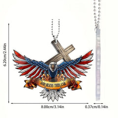Eagle Acrylic Pendant Car Accessories Interior Mirror Decor Key Chain