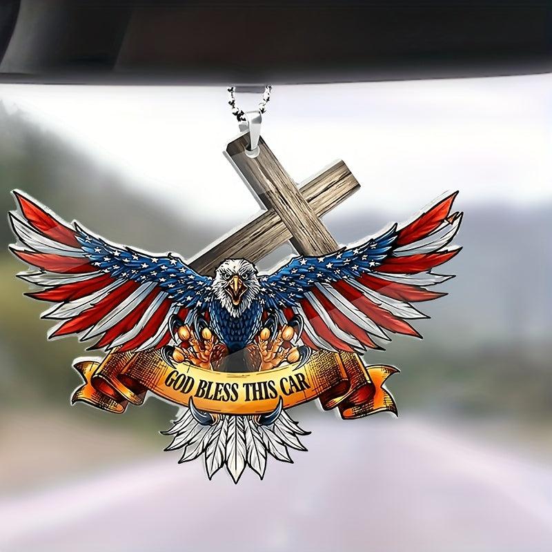 Eagle Acrylic Pendant Car Accessories Interior Mirror Decor Key Chain