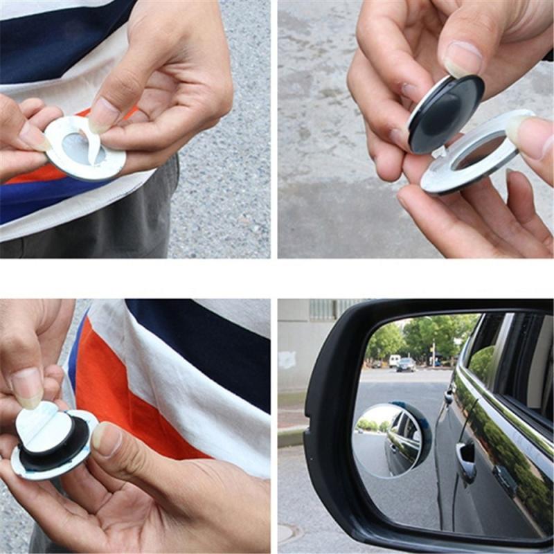 2pcs Blind Spot Mirror Rearview Door Side Wide Angle Car Auto Universal Safety