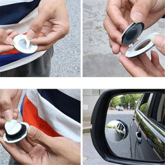 2pcs Blind Spot Mirror Rearview Door Side Wide Angle Car Auto Universal Safety