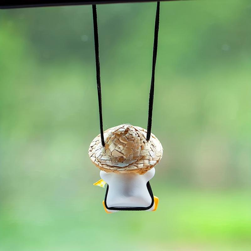 Duck Rear View Mirror Car Hanging Ornament Car Accessories For Women