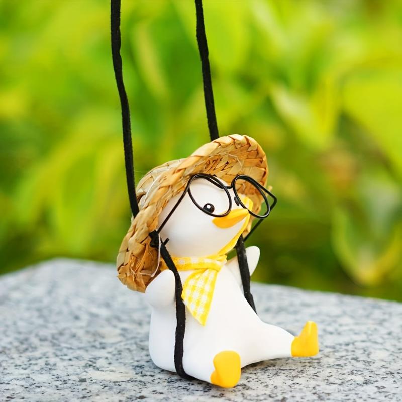 Duck Rear View Mirror Car Hanging Ornament Car Accessories For Women