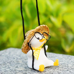 Duck Rear View Mirror Car Hanging Ornament Car Accessories For Women