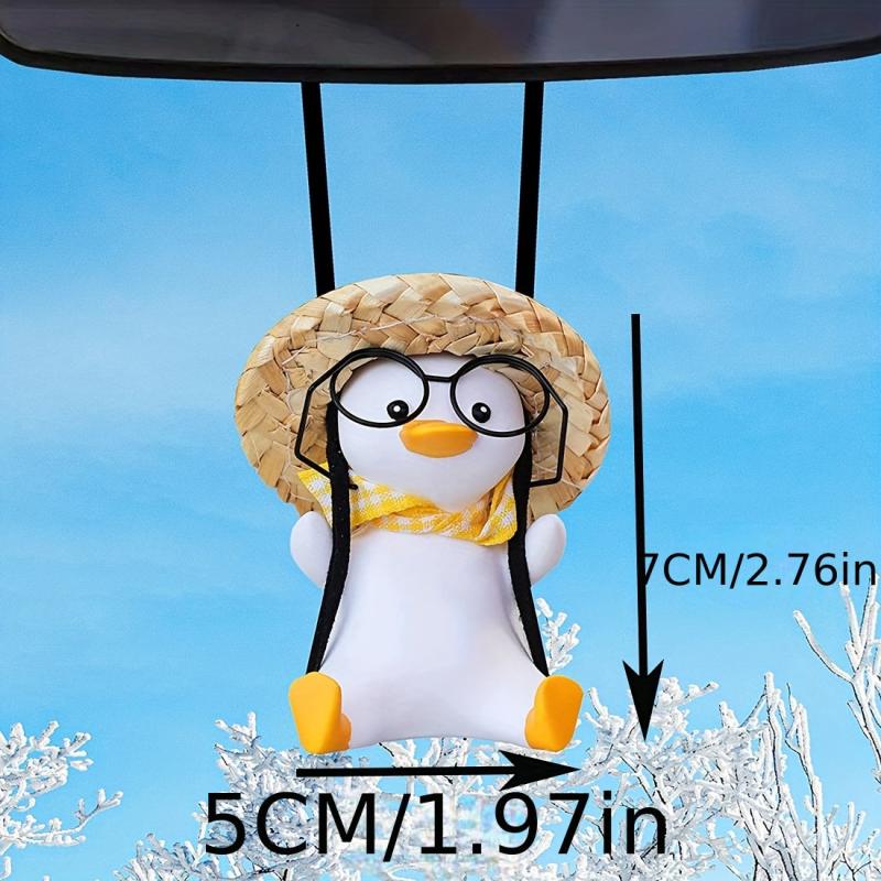 Duck Rear View Mirror Car Hanging Ornament Car Accessories For Women