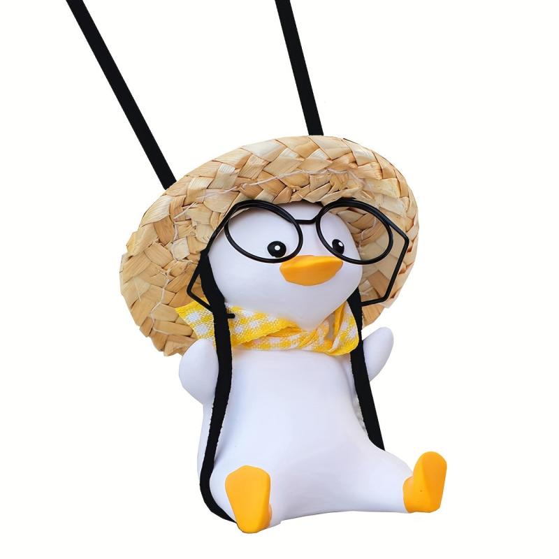 Duck Rear View Mirror Car Hanging Ornament Car Accessories For Women