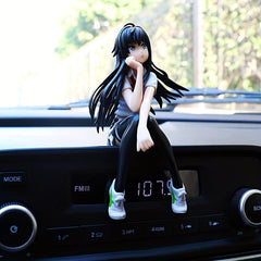 Anime Girl Statue Car Ornament Stockings PVC Cartoon Character Image