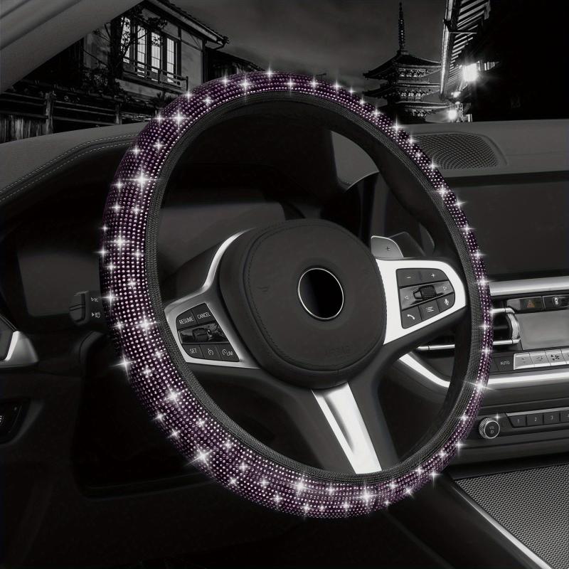 Henisa Acrylic Diamond Steering Wheel Cover - 36.83-38.1 cm - Women's Gift